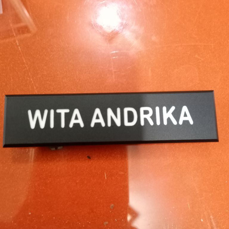 

Grafir Router Papan Nama PDH Full Hitam Doff Nametag Pegawai PNS ASN P3K j B2P3