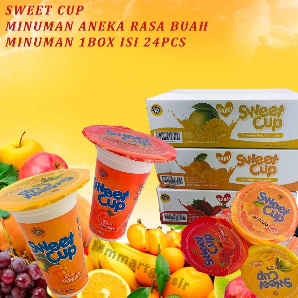 

Minuman Juice Buah Sweet Cup Box / strawberry / mangga / jeruk / Isi 1Box 24pcs