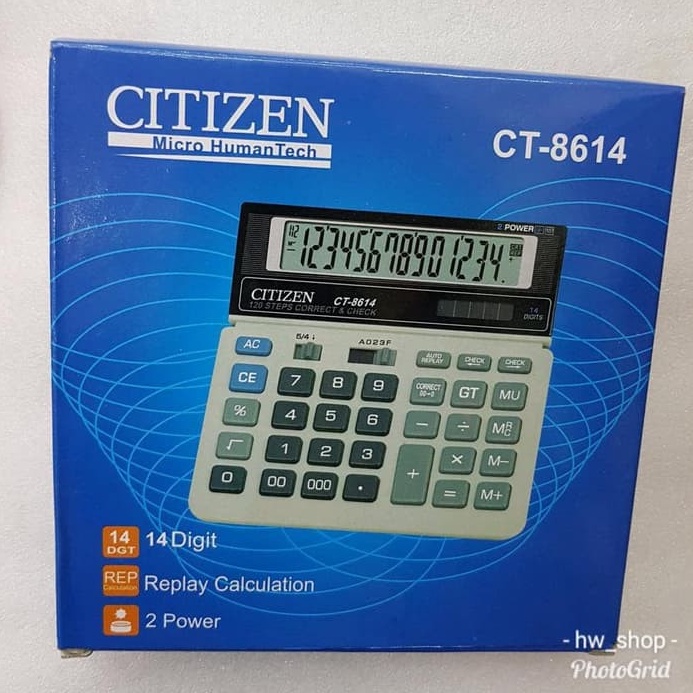 

Kalkulator Citizen Ct 8614 Kalkulator Citizen 14 Digit Calculator CT8614 g X2F9