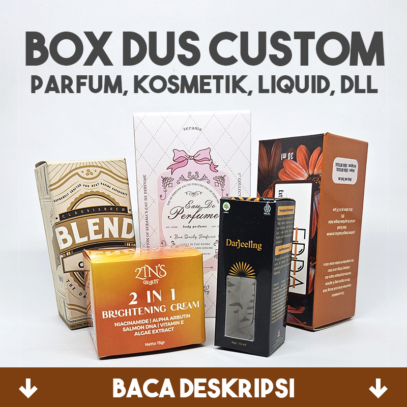 Dus Kemasan Custom – Cetak Box Parfum, Kosmetik, Makanan, UMKM
