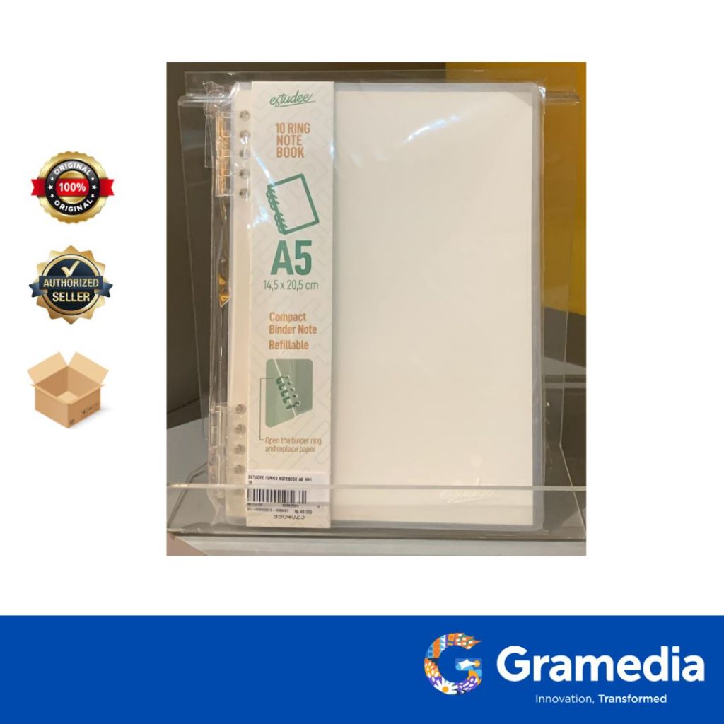 

Gramedia Surabaya - ESTUDEE 10RING NOTEBOOK A5 WHITE