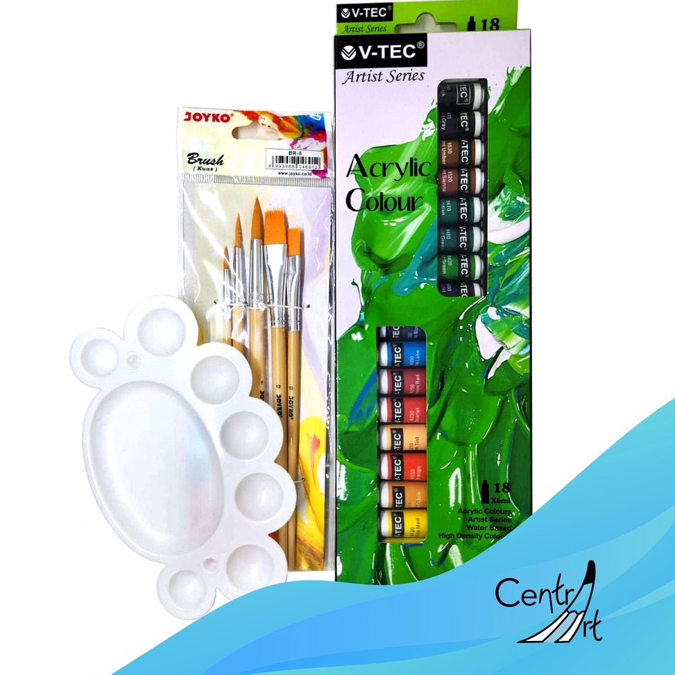 

PAKET LUKIS CAT ACRYLIC 18 COLORS m W2T7
