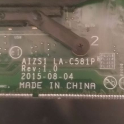 IC BIOS Lenovo Thinkpad YOGA 260 AIZS1 LA-C581P Rev 1.0