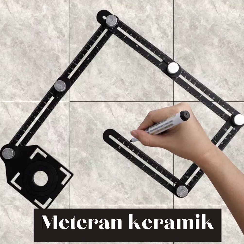 

Penggaris Lipat 6 Sudut Siku Pola Multifungsi Template Alat Ukur Tukang Keramik Serbagunan Lubang j C1O4