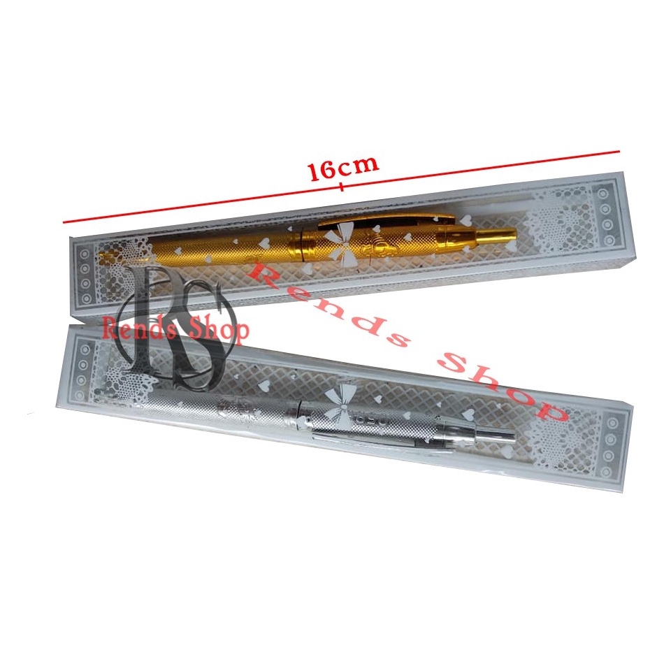 

isi 1 Souvenir Pulpen Emas Perak Bunga Kemasan Mika Sovenir Hadiah Pernikahan Murah g I6U4