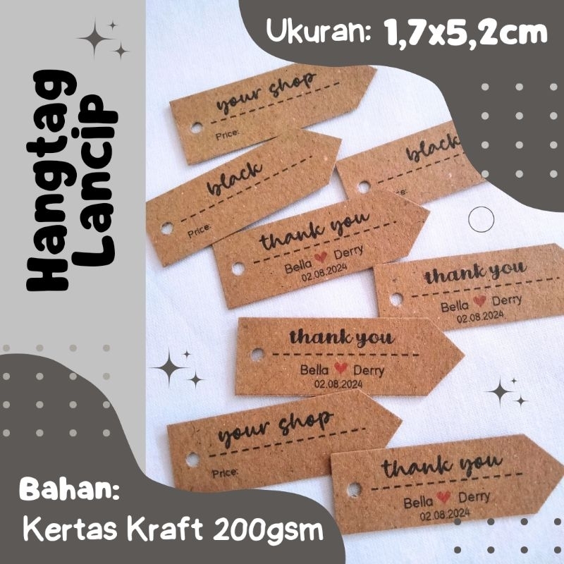 

[ISI 50PCS] HANGTAG LANCIP SOUVENIR/TAG SOUVENIR NIKAH/LABEL SOUVENIR KERTAS KRAFT/HANGTAG LANCIP CUSTOM NAMA TERMURAH