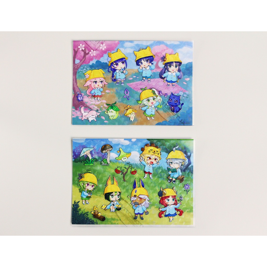 

Inazuma & Sumeru Kids Sticker Sheet Genshin Impact Fanmerch by Lunacerra