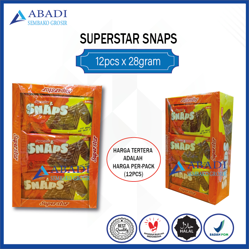 

Wafer SUPERSTAR SNAPS 1 Box 12pcs 28gram