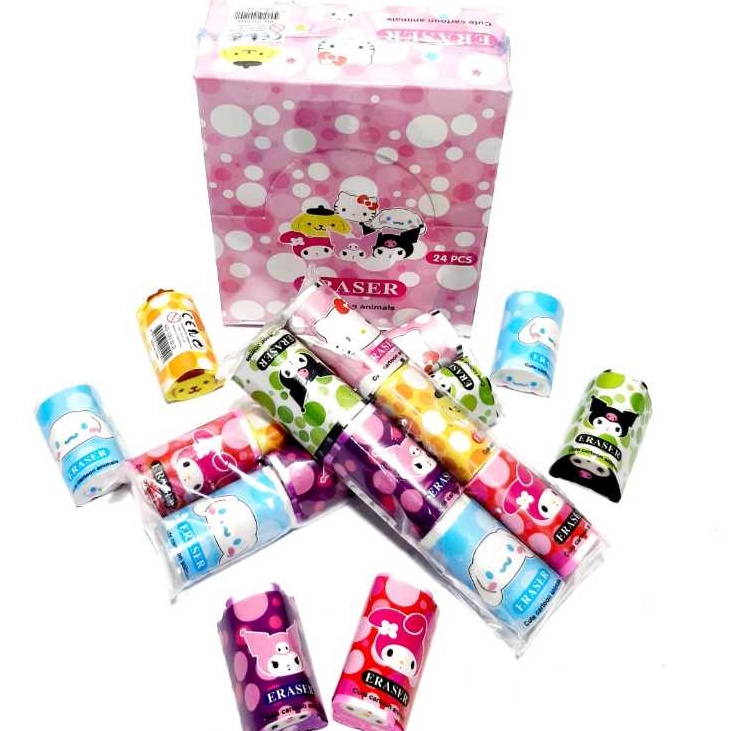 

Harga Grosir 1kotak 24pcs Penghapus Pensil ERASER SANRIO x L6H2