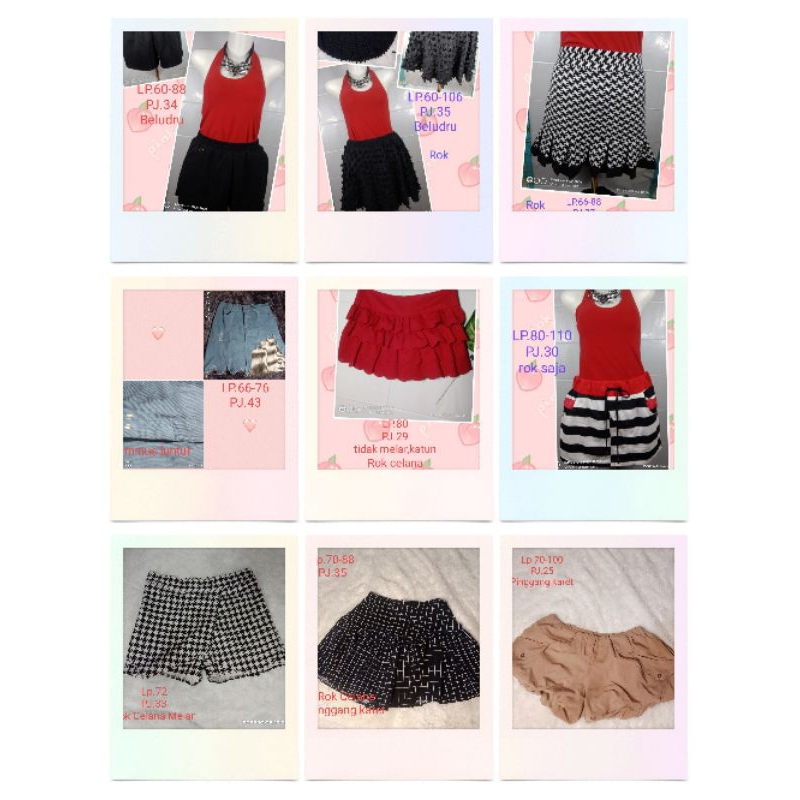 Rok pendek/rok celana pendek