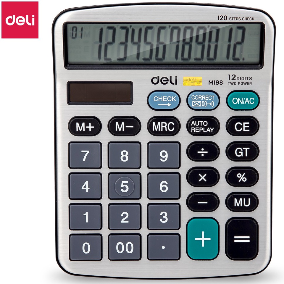 

Deli Kalkulator 12 fungsi Display besar dan lebar garansi 3 tahun EM1981 l S1H6