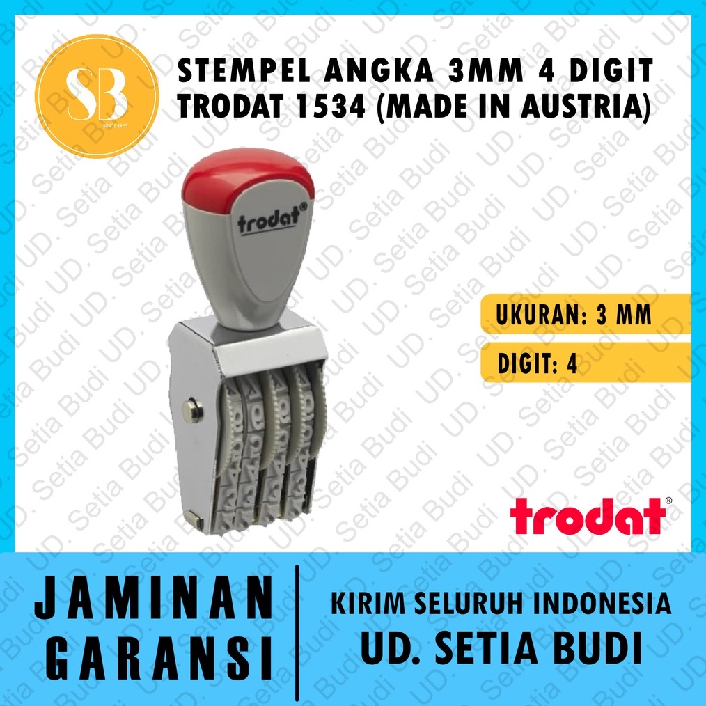 

Stempel Angka 3mm 4 Digit Trodat 1534 Made in Austria c BD9
