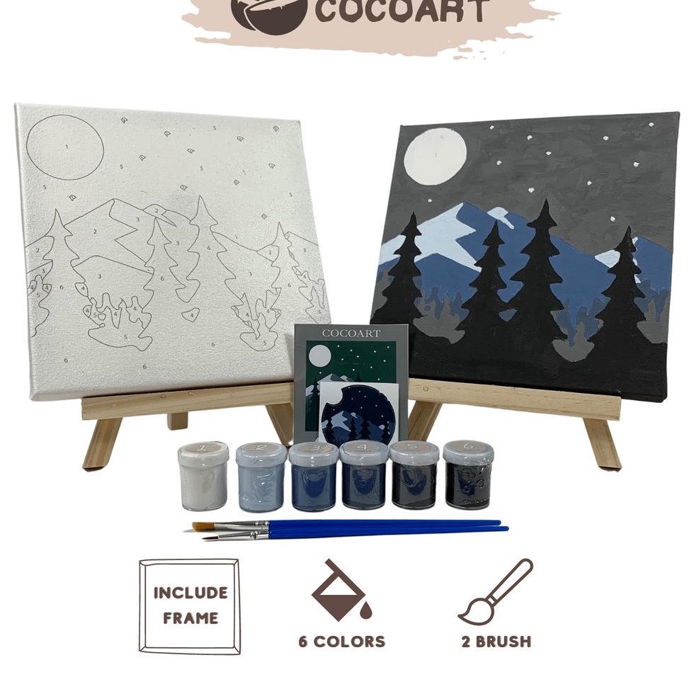 

Paint By Number Kit Night View Cocoartid I Kanvas 2 x 2 cm p C5W9