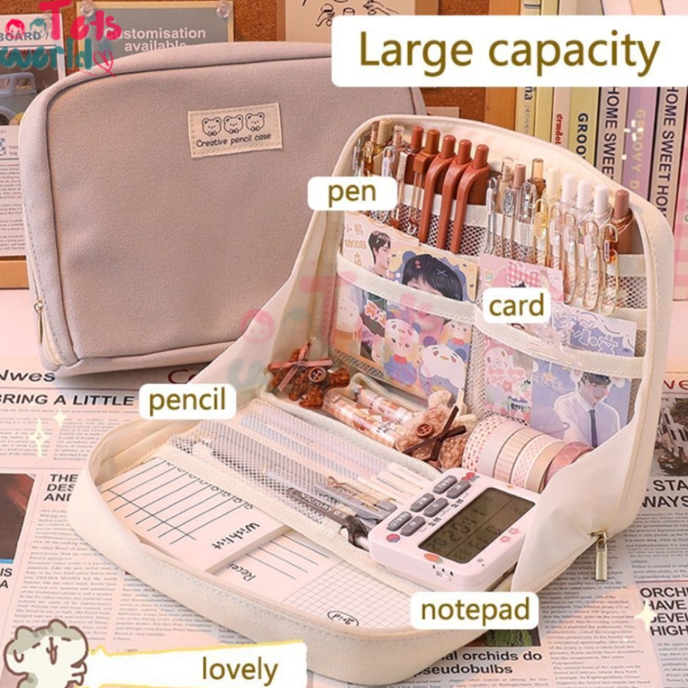 

KODE Y98A Tempat pensil alat tulis Kreatif multifungsi tas perlengkapan kantor dan anak sekolah kotak pensil perlengkapan kantor stationary bag