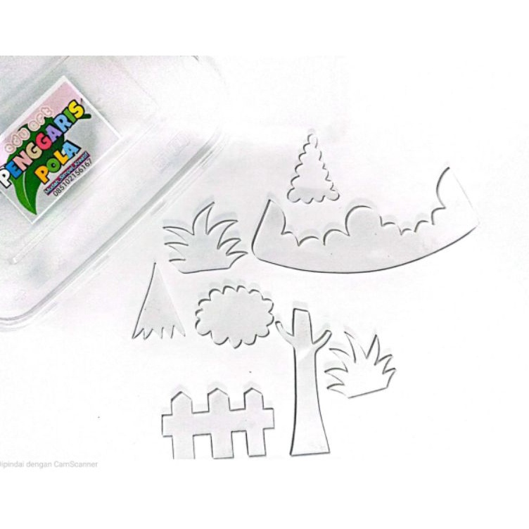 

PENGGARIS POLA AWAN LENGKUNG POHON PAGAR RUMPUT ISI 8 untuk kertas A4 a J7A3