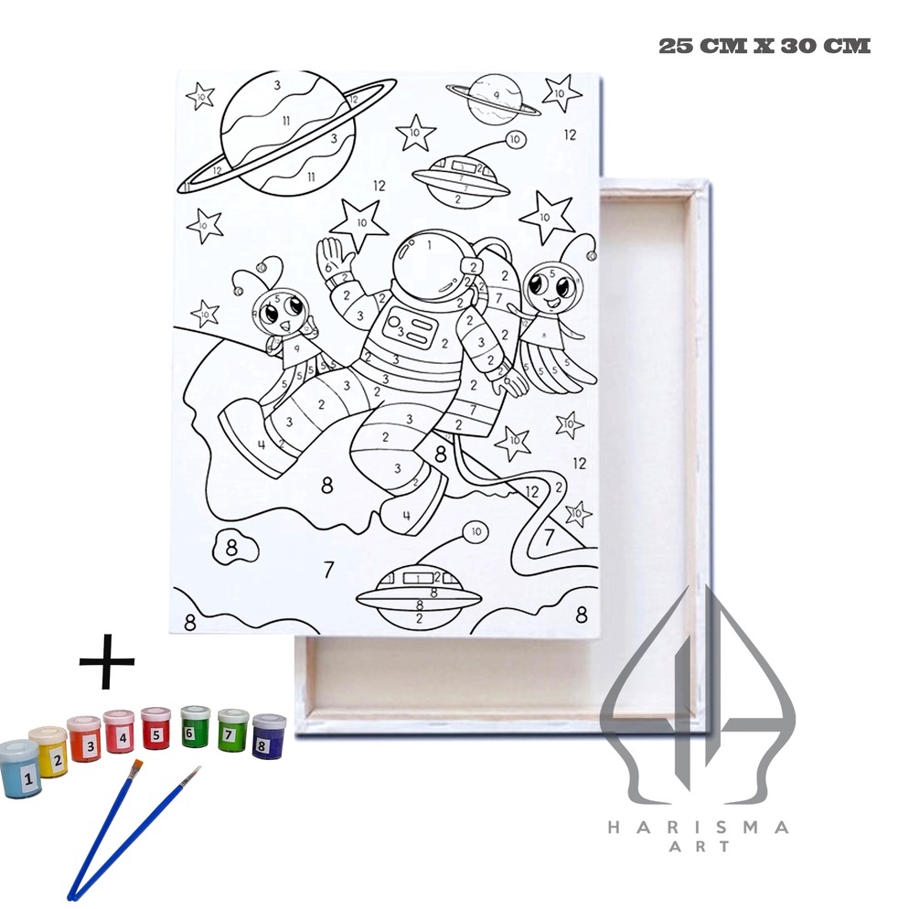 

Kanvas Sketsa 25x3 cm Paint By Number Kit Melukis dengan Nomor l QX7