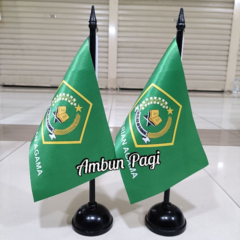 

best seller tiang kayu meja+Bendera KEMENAG(Kementerian Agama)