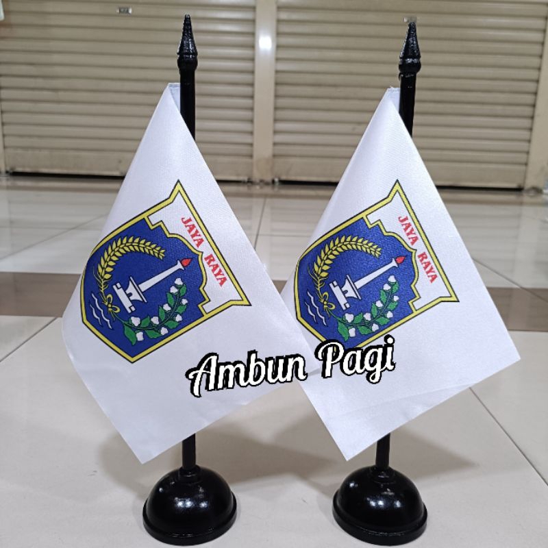 

best seller tiang kayu meja+bendera JAYA RAYA