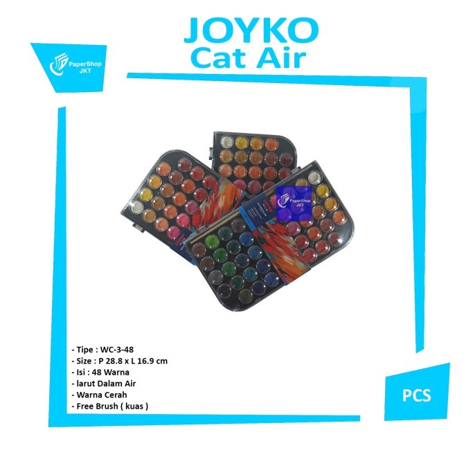 

JOYKO Watercolor Set Cat Air WC3 Isi 48 Warna WC348 Set f L5E2