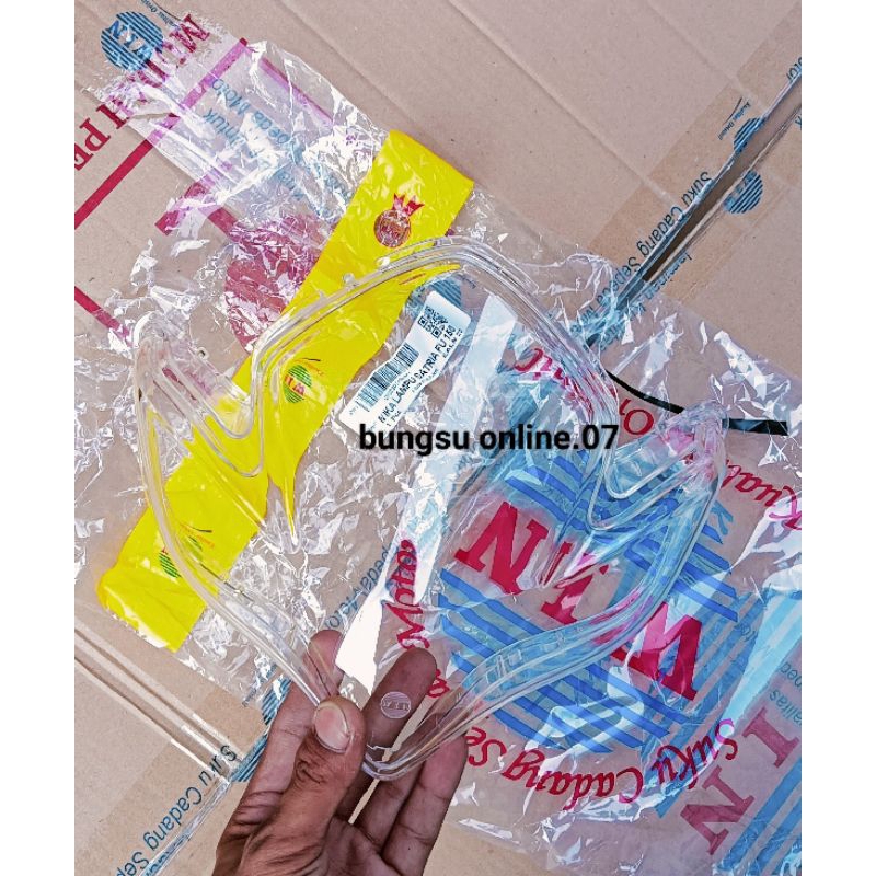 KACA MIKA LAMPU DEPAN SATRIA FU BARONG 2010 2011