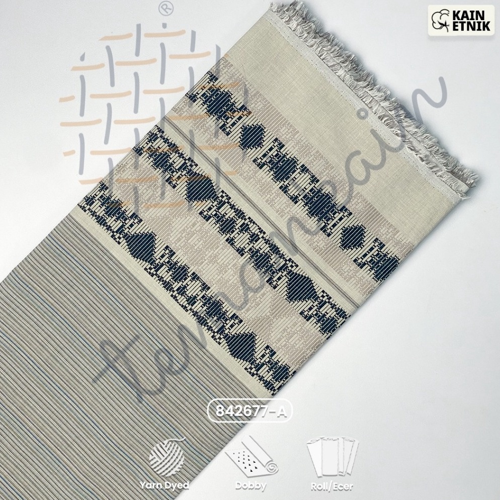 KODE K69X 5 CM Kain 1 Cotton 842677A Motif Etnik  bahan baju lebaran  full motif dobby  Kain Songket
