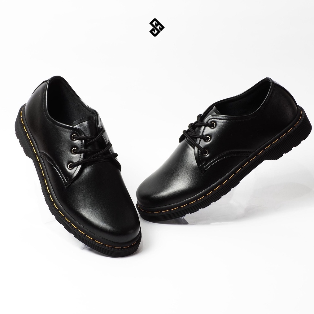 KODE P6U Sepatu Pria Formal Hitam Tali  SB KOBE LITE BLACK