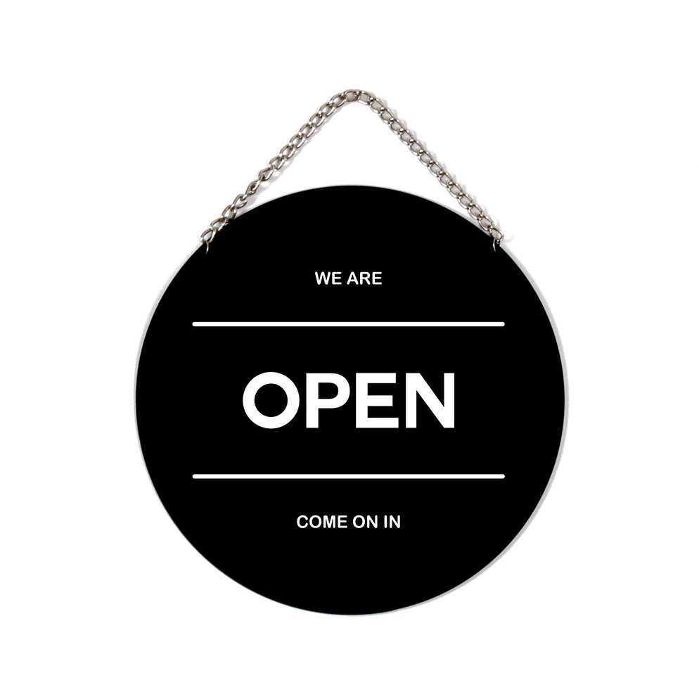 

KODE B5I signage open closed open close akrilik papan open closed Bulat 2
