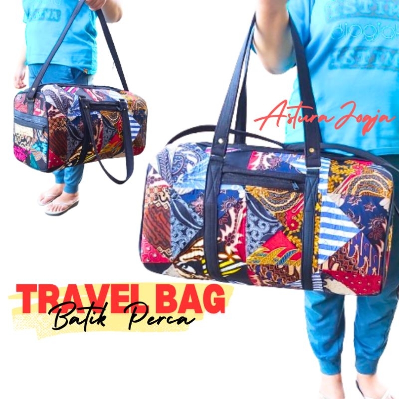 Tas Travel Bag Batik Perca JUMBO Muat Banyak || Tas Pakaian Tas Mudik Tas Kendang Oleh Oleh Jogja