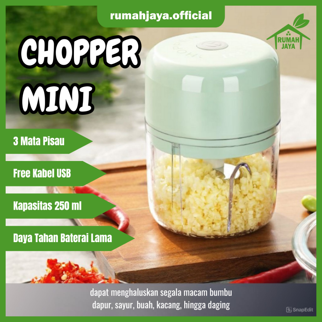 RJO - Blender Portable Mini USB Chopper / Portable Blender Mini Food Processor