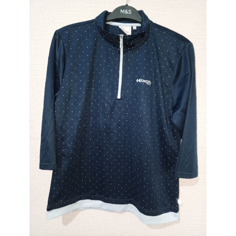 Baju kaos olahraga lengan panjang halfziper kaepa second like new