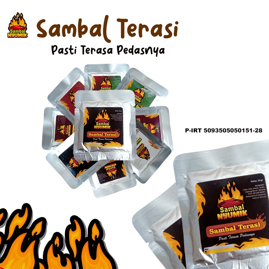 

Sambal Terasi Sachet Kemasan Instan Siap Makan 20Gr Terlaris