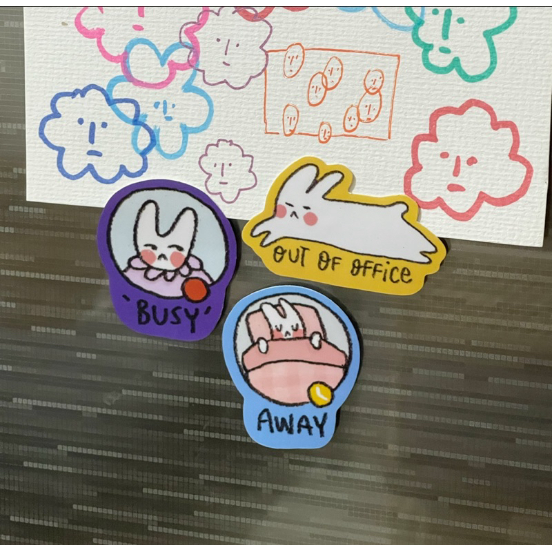 

work status stickers (single & bundle)