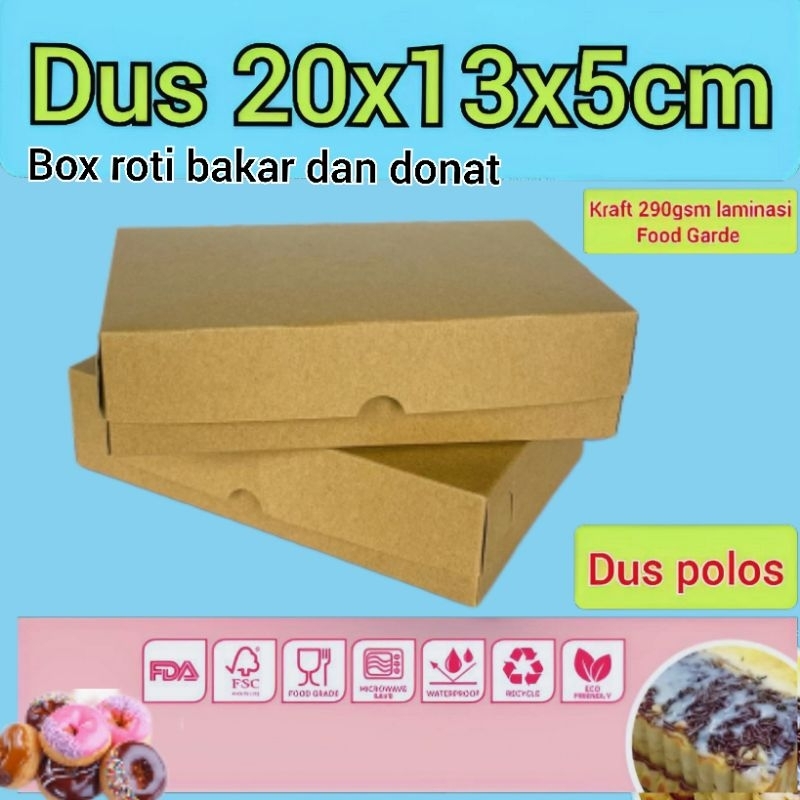 SVR (COD) dus roti bakar box kemasan Roti bakar bandung tempat donat 20x13x5 isi 30pcs Termurah
