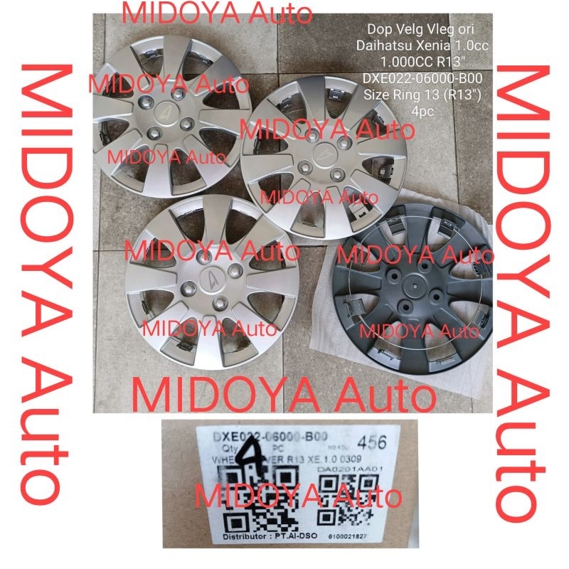 Dop Velg Vleg Daihatsu Xenia 1.0cc 1.000CC Ring 13" R13 ori DXE022-06000-B00 1set 4pc