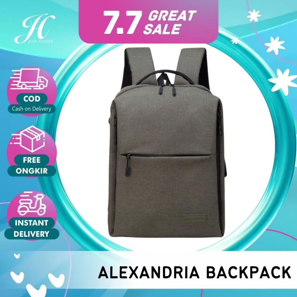 JIMS HONEY ALEXANDRIA BACKPACK Tas Ransel Unisex Pria Wanita Jimshoney Trendy Elegan