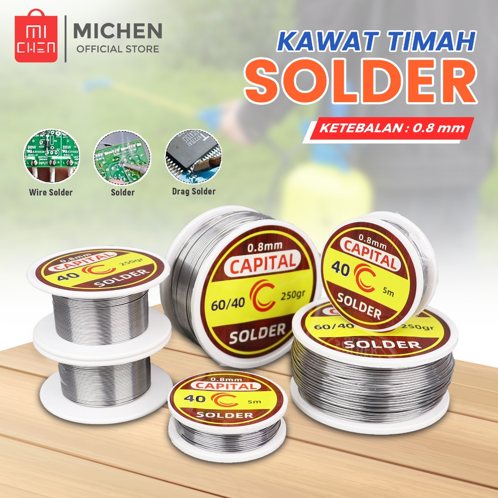 Timah Solder - BESAR Timah Solder Ketebalan 0.8mm Timah Solder Serbaguna Ukuran 250Gram
