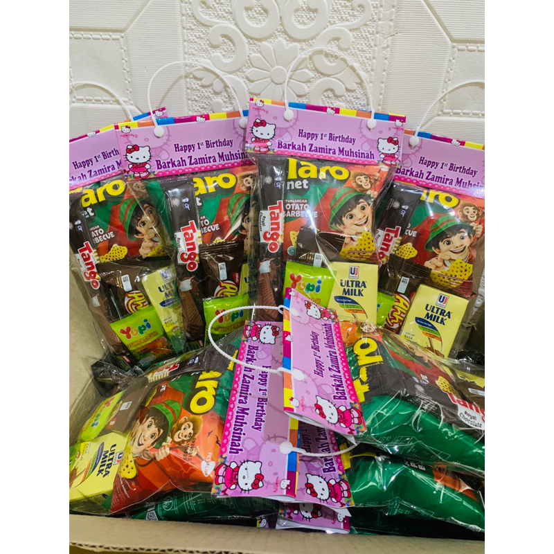 

Snack ulang tahun murah/ bingkisan ulang tahun murah /paket ultah