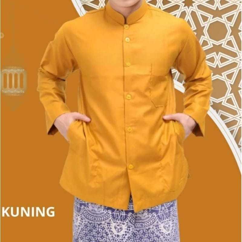 BAJU KOKO PUTIH DEWASA TANGAN PANJANG KOKO ARRAHMAN PANJANG BAJU KOKO KATUN ADEM kode ( ALFARUQ )