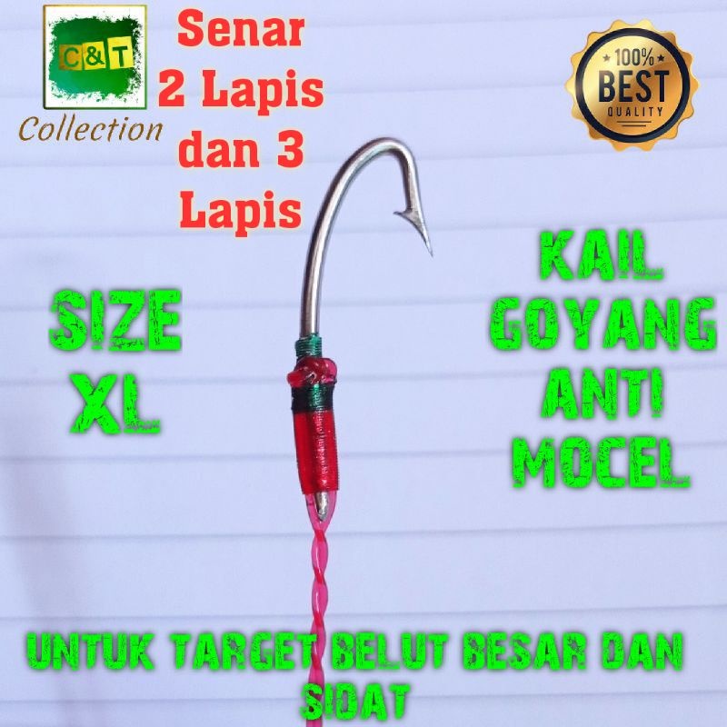 Kail Pancing Urek Belut Pancing Belut Kail Belut model Goyang Bahan Baja Ukuran XL