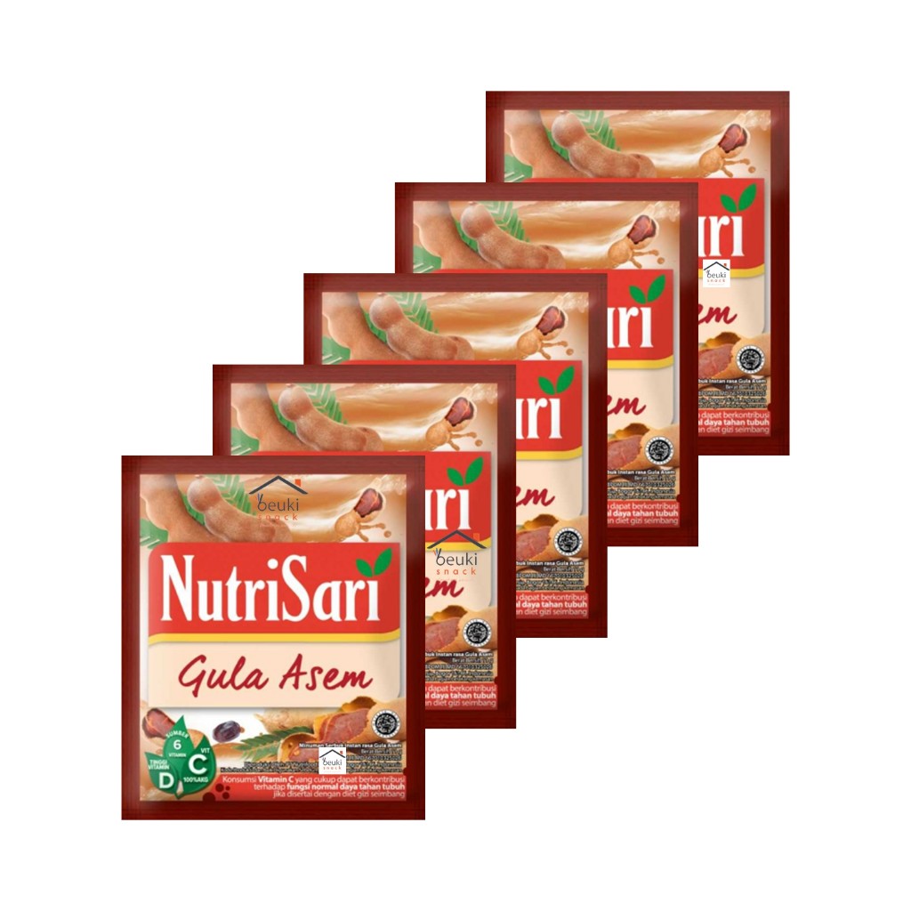 

5PCS NutriSari Gula Asem Minuman Bubuk Rasa Asam Jawa