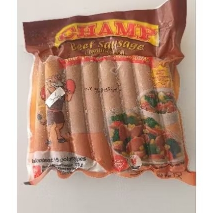 

Sosis ayam / sapi Champ 500g isi 15pc termurah agen Sosis