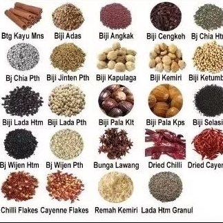 rempah rempah kayu manis,jinten,ketumbar,kemiri,cengkeh,adas,klabet,kapulaga