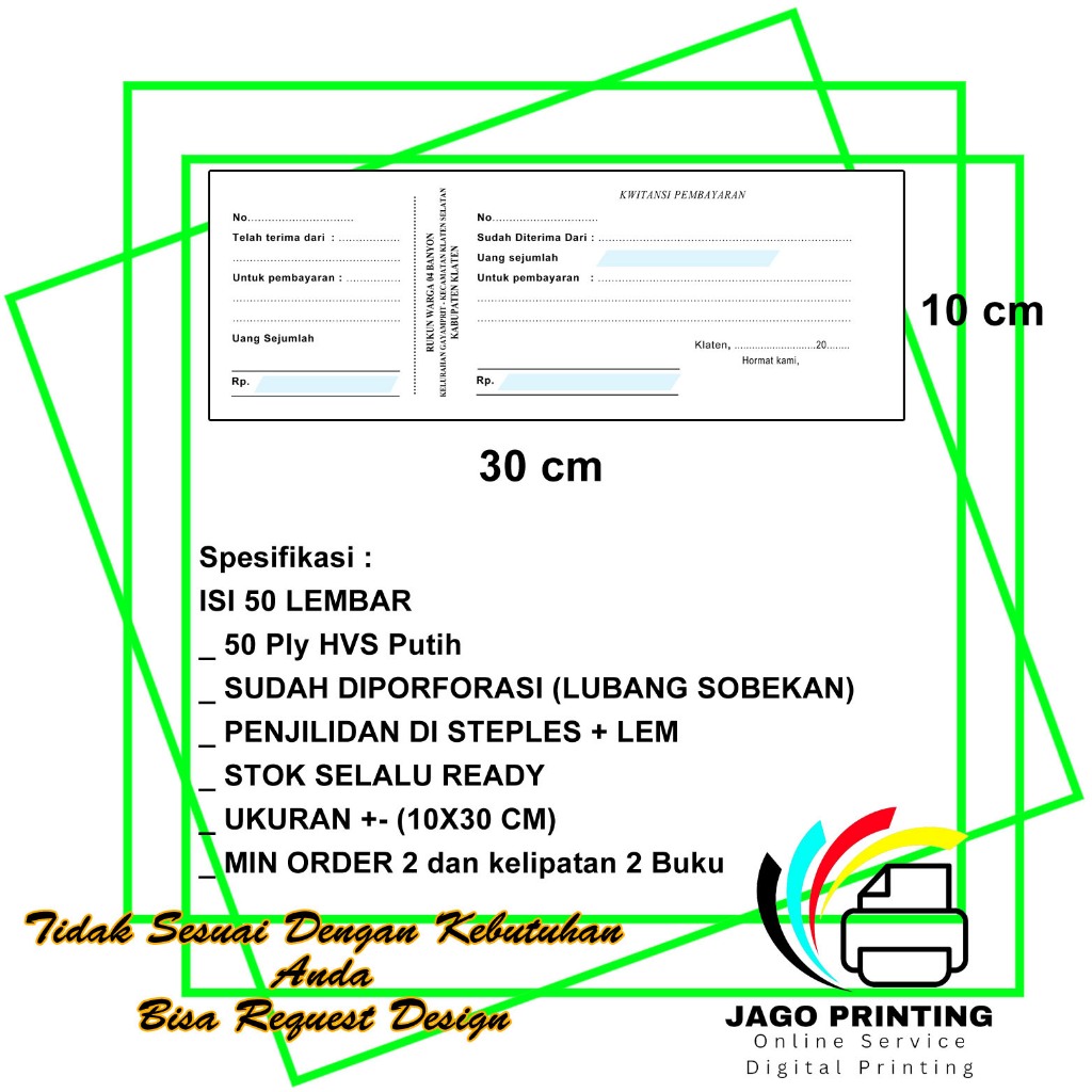 

Cetak Kwitansi, Surat jalan Nota, Custom Kilat langsung Jadi