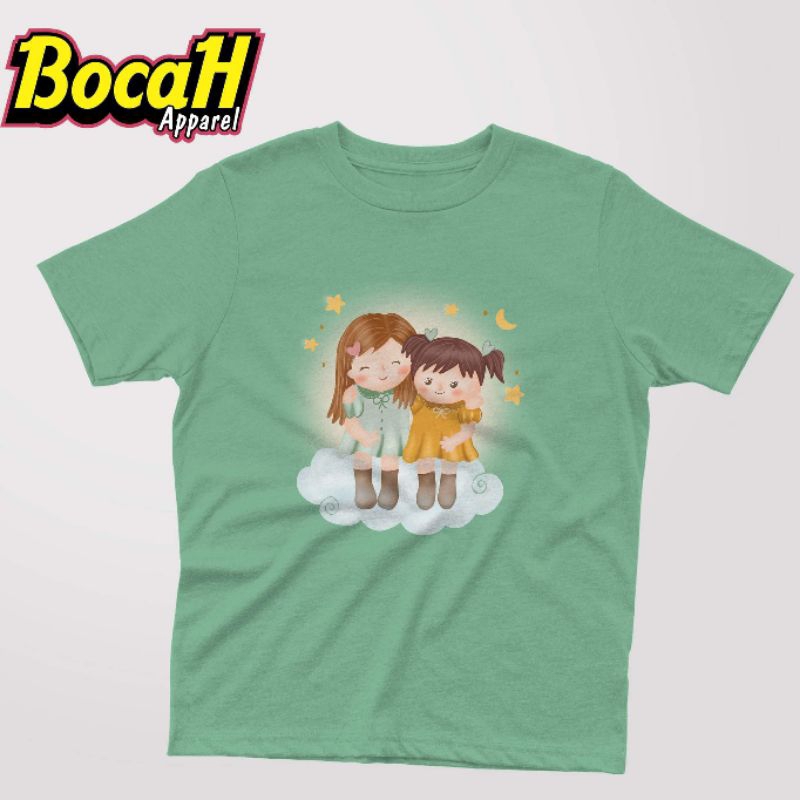 baju atasan anak perempuan coupel kakak adik kaos anak perempuan kakak adik kaos katun lembut lengan