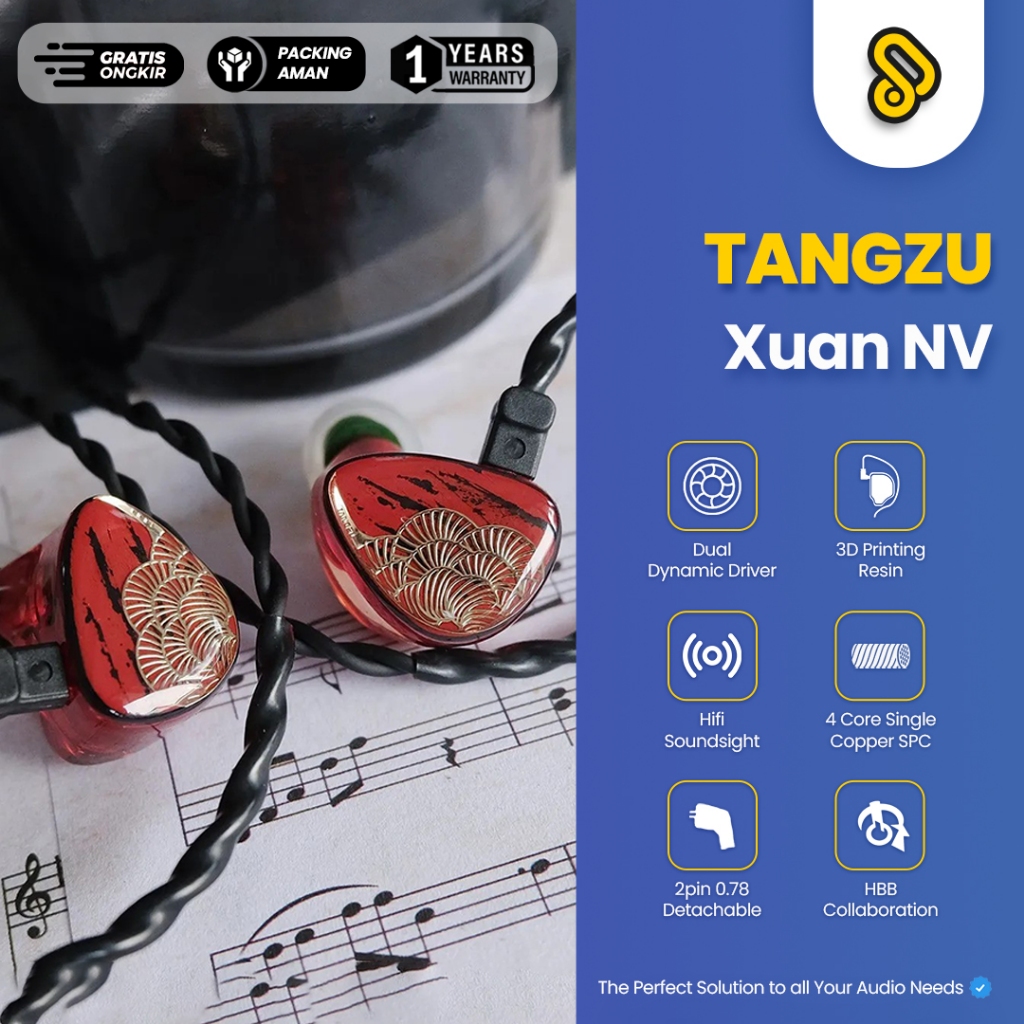 Tangzu x HBB XuanNv / Xuan Nv 2 Dynamic Driver Earphone In Ear Monitor