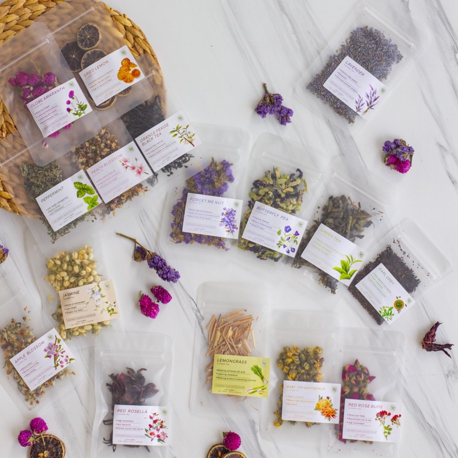

Flower Tea Teh Bunga Premium Trial Sachet Lavender Green Tea Black Tea Flower Tea Dried Fruit