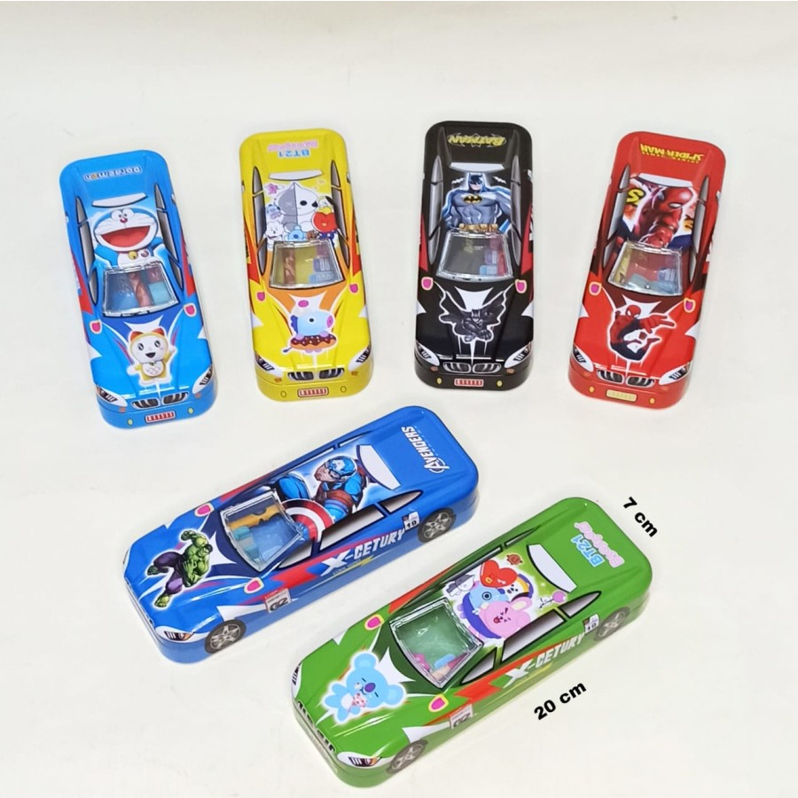 

kotak Pensil Kaleng Anak Set / Tempat Pensil/kotak pensil mobil k189