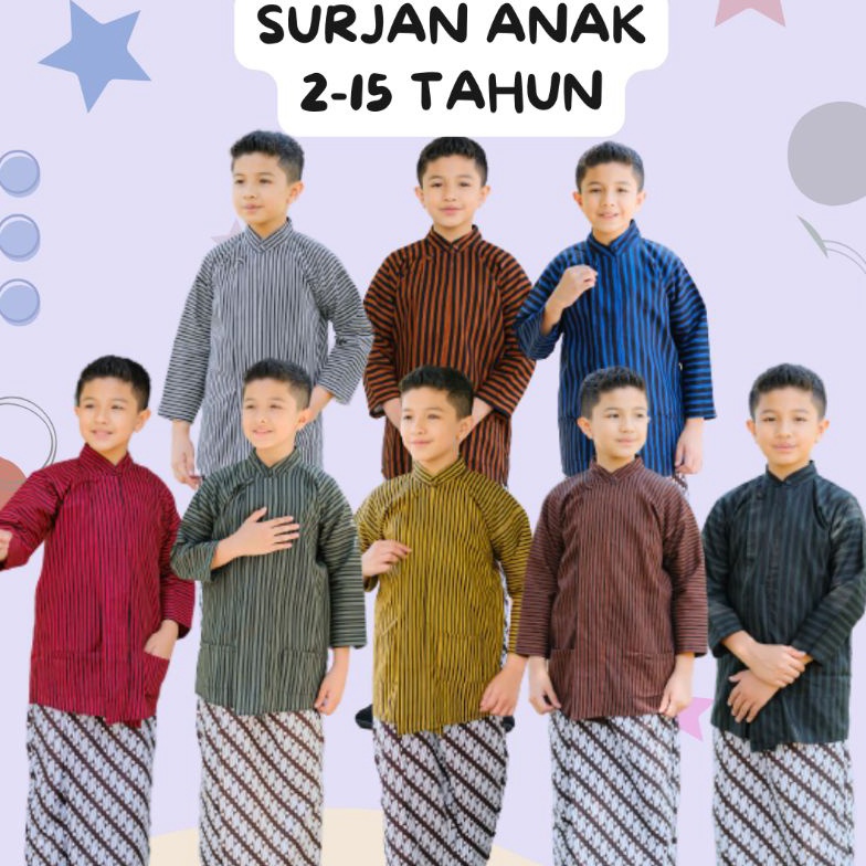 KODE R7M5 BAJU LURIK ANAK LAKI LAKI BAJU SURJAN ADAT JAWA LURIK BAJU ADAT JAWA SEKOLAH