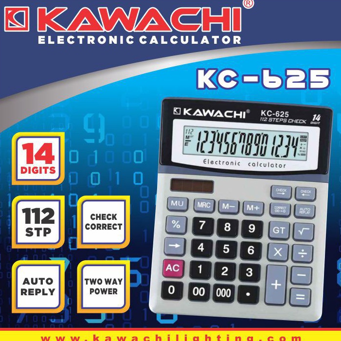 

Kalkulator 14DIGIT KC625 KAWACHI b S7R2