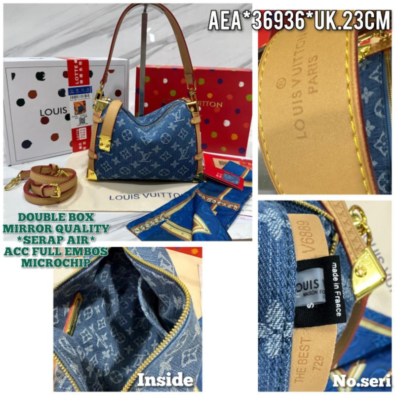 Tas Terbaru LV Side Trunk Jeans Denim Good Quality